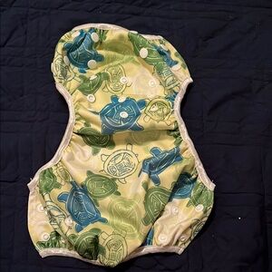 Green and Blue Baby Reusable Swim Diaper